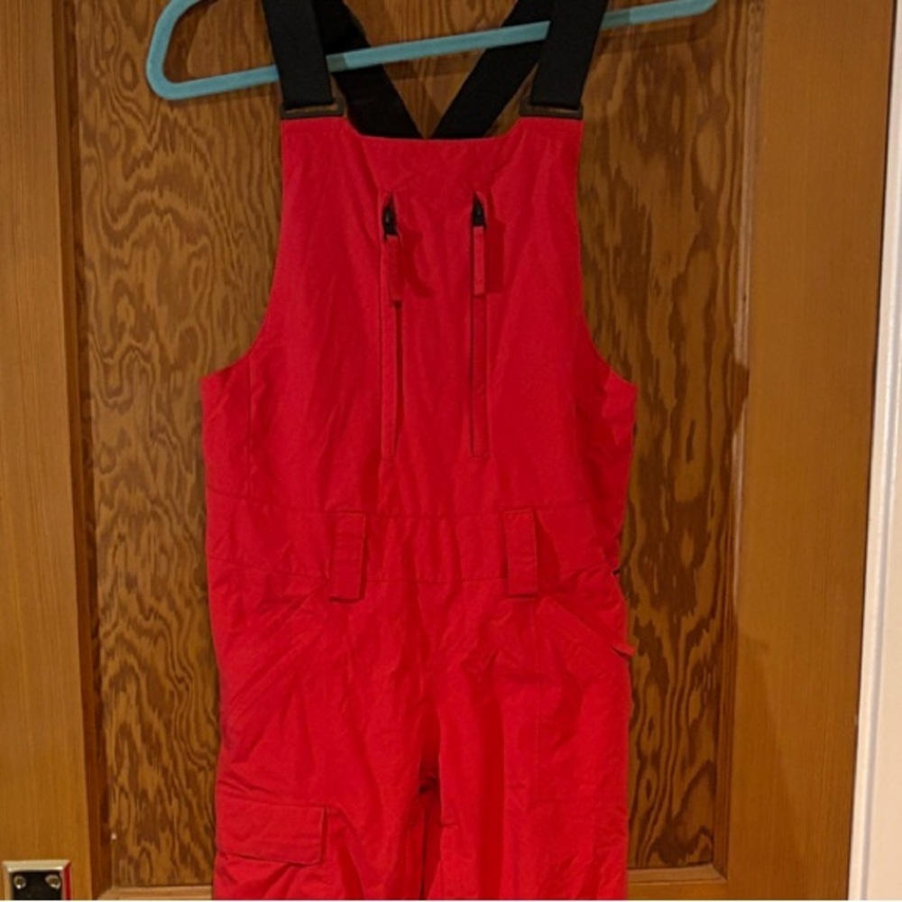 The North Face Red Snow Bib Overalls